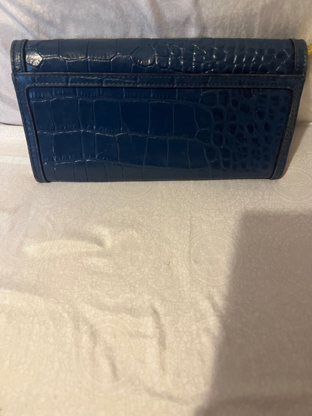 Blue Croc-Embossed Women's Wallet - Kate Spade - Picture 3 of 10